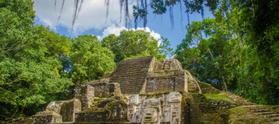 Mayan ruins in the Belize rainforest