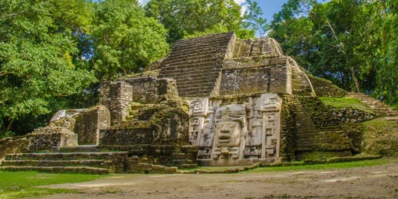 Mayan ruins in the Belize rainforest