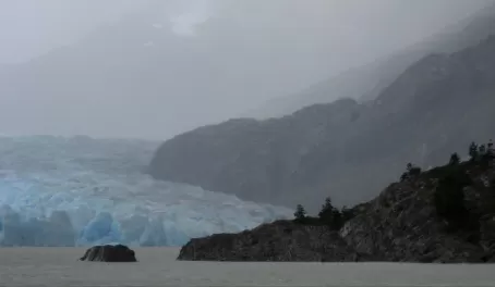 Grey Glacier in the rain
