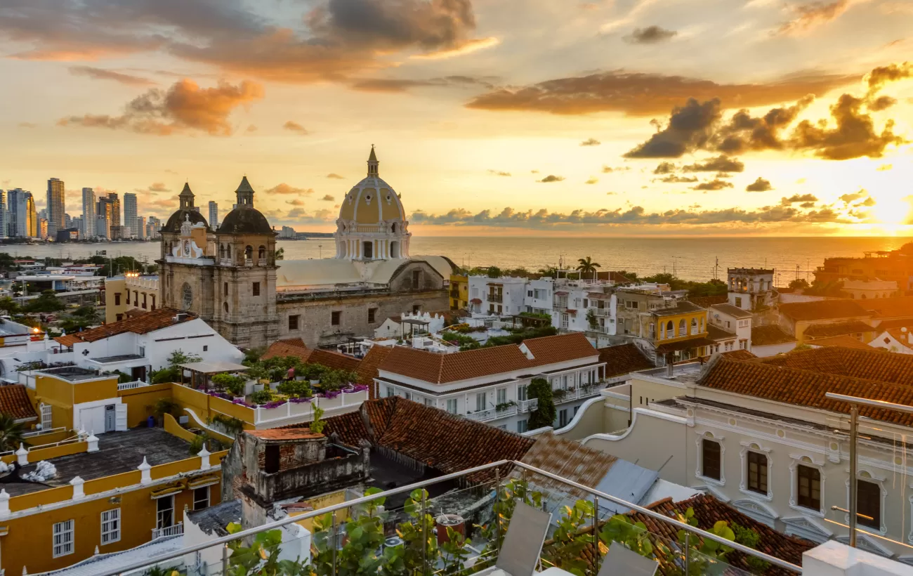 Sunset over Cartagena, Colombia