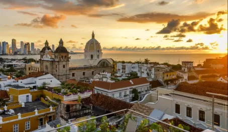 Sunset over Cartagena, Colombia