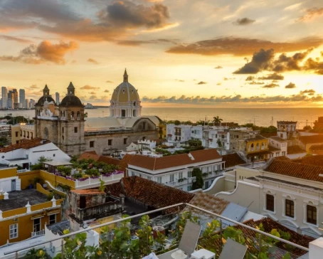 Sunset over Cartagena, Colombia