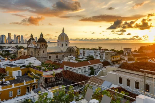 Sunset over Cartagena, Colombia