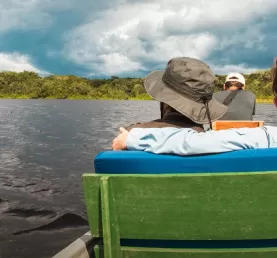 Enjoy a canoe ride on the Amazon