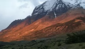 A sun-kissed peak