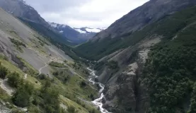 A winding valley river