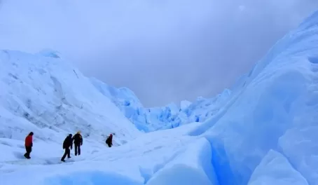 Hiking on the glacier