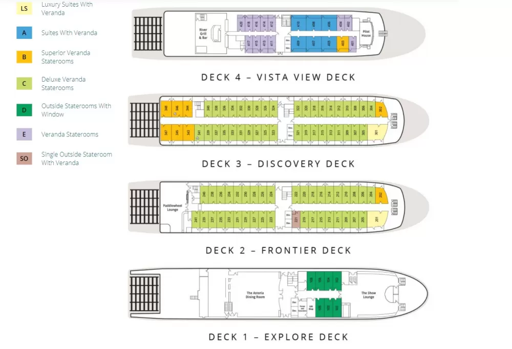 American Empress Deck Plan