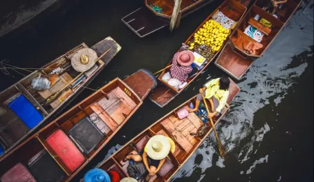 Floating markets of Southeast Asia