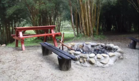 Fire pit on the river