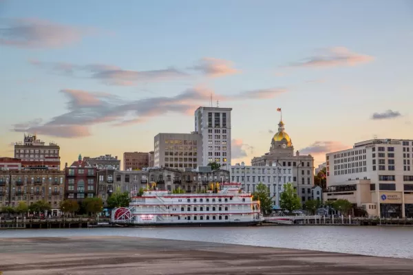 Sunset over the Savannah River