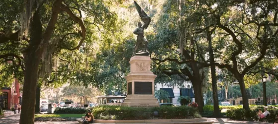 Relax in the sunny squares of historic Savannah