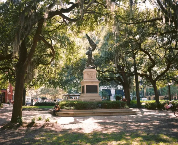 Relax in the sunny squares of historic Savannah