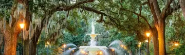 Enjoy Savannah's beautiful Forsyth Park