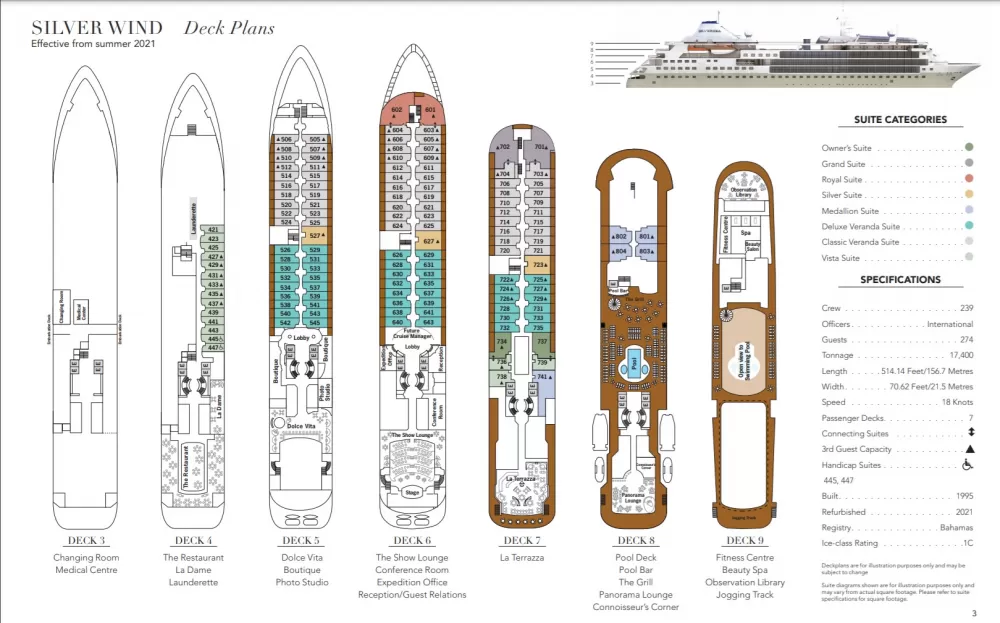 Silver wind Deck plan