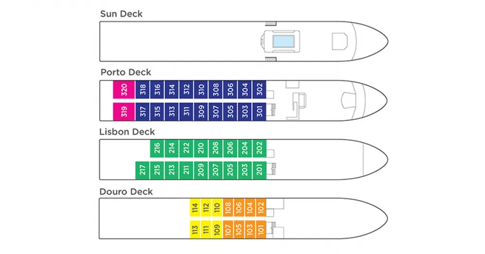 MS Amavida Deck Plan