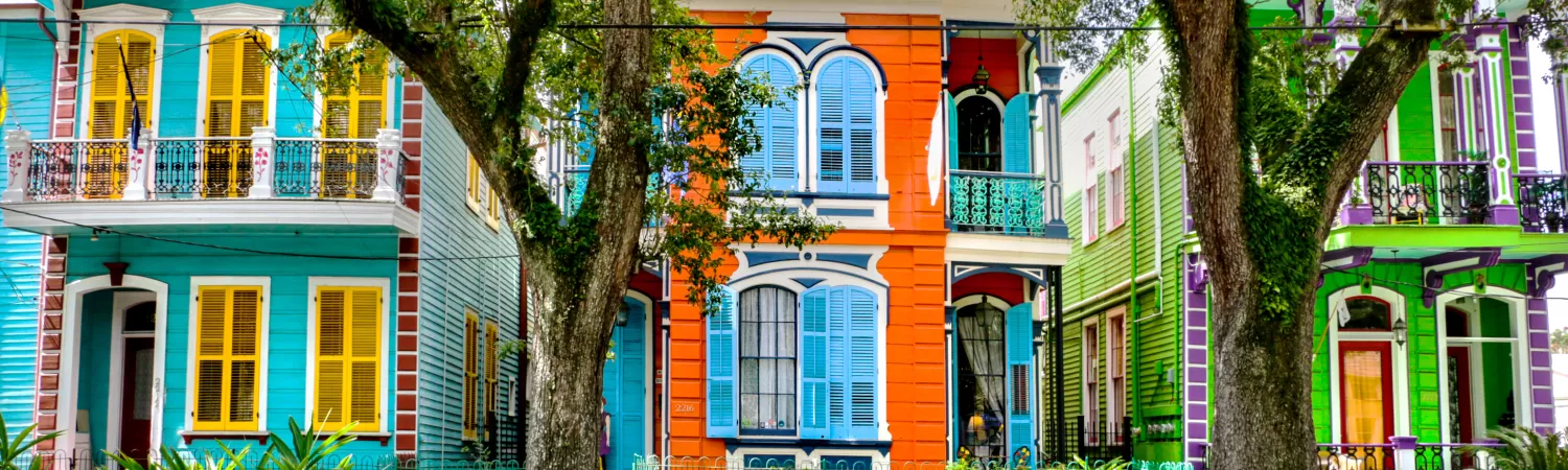 Enjoy the colorful architecture of New Orleans
