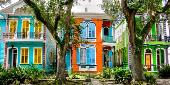 Enjoy the colorful architecture of New Orleans