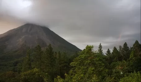 Rainbow next to Arenal Volcano - it just gets better...