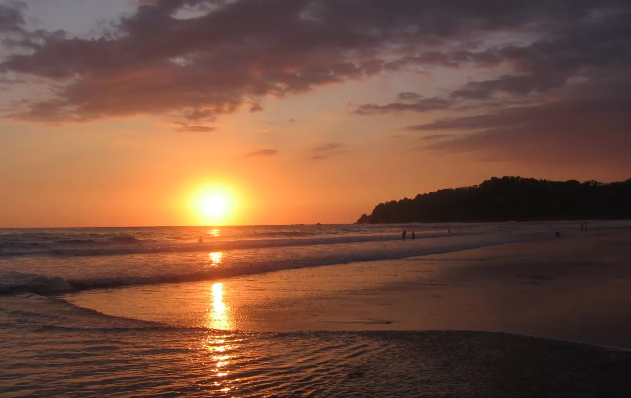 Sunset on the Pacific coast