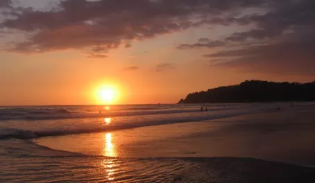 Sunset on the Pacific coast