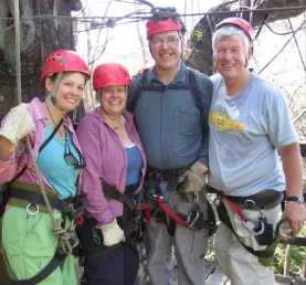 You're never too old to zipline!