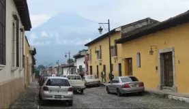 Antigua - Volcano in the background