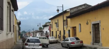Antigua - Volcano in the background