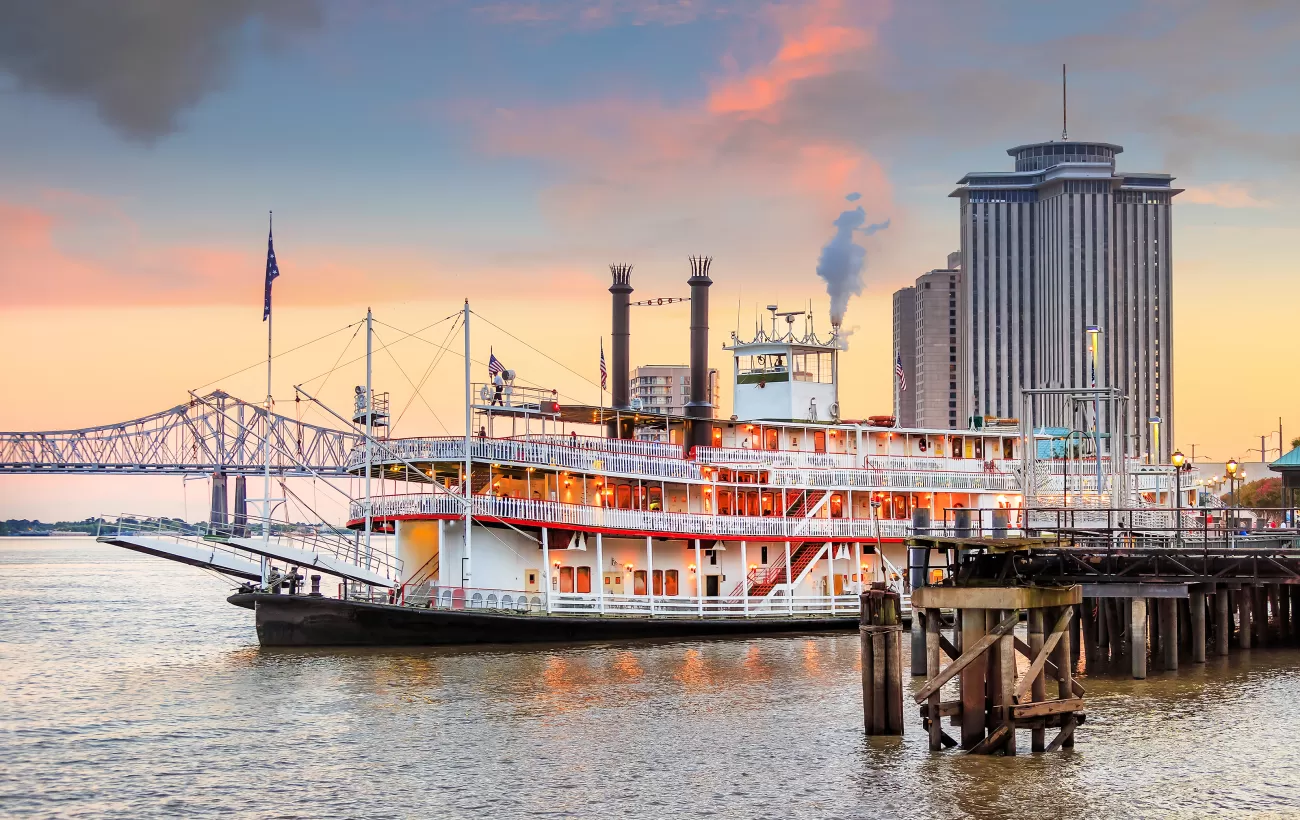 New Orleans paddlewheel steamer in New Orleans, Lousiana