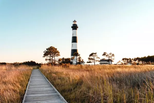 See historic lighthouses on the American East Coast