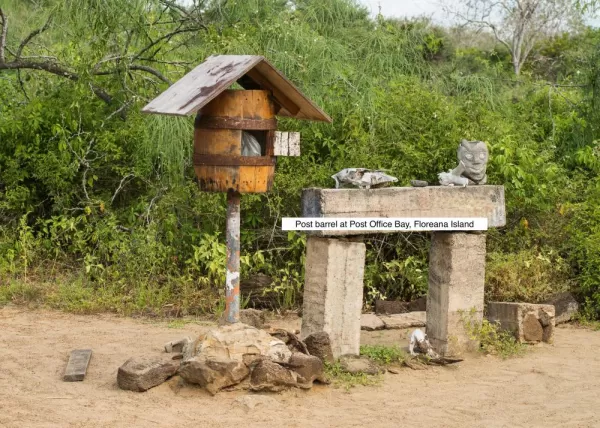 Post office barrel, Floreana Island, Galapagos
