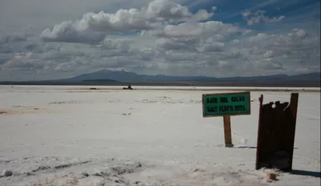 Mineral pools are called the 'Eyes of Uyuni'