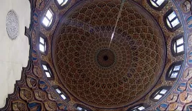Mosaic patterns on the dome ceiling