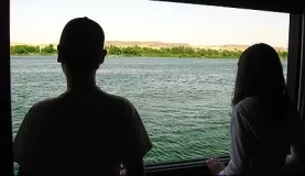 View out the picture window of the Nile