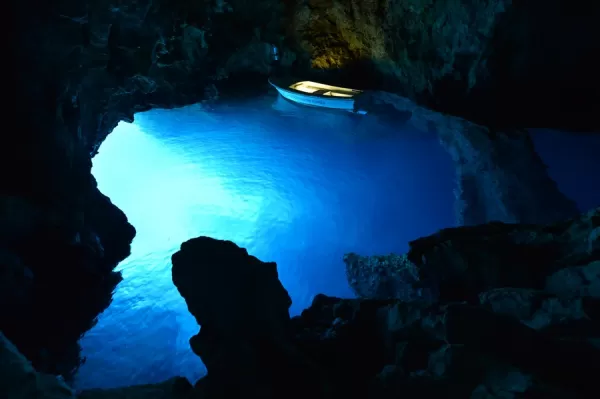 The Blue Grotto or Blue Cave