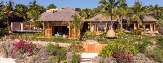 The villa ocean front