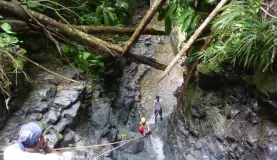 Day 6: rappelling down the waterfall