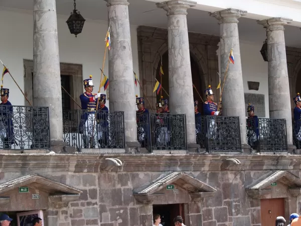 Changing of the Guard at the Presidential Palace in Quito