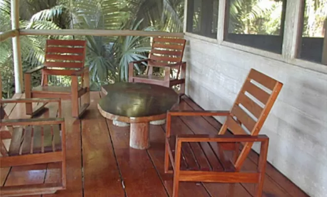 Soak in the jungle from your screened porch