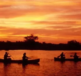 Sunset canoe trip