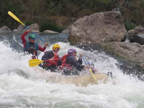 Rafting on the Andean Multisport tour