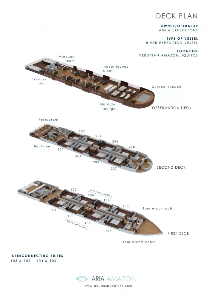 Aria Amazon's deck plan