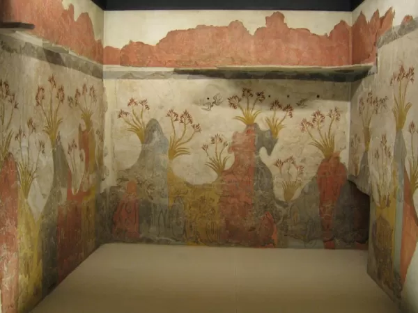 Frescoes in museum (recovered from Akrotiri)