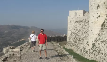 Walking the castle wall