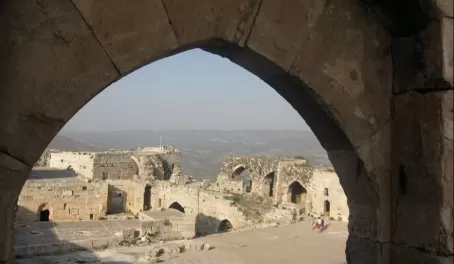 Looking out over the Castle ruins