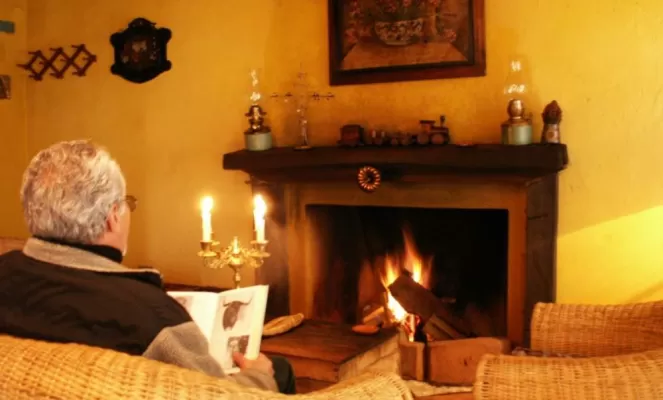 Crackling fires warmly invite you to relax