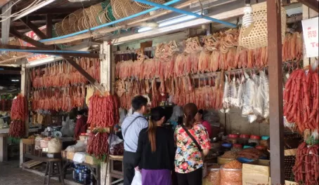 Meat market, Cambodia