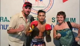 Champion of Muay Thai Kickboxing match