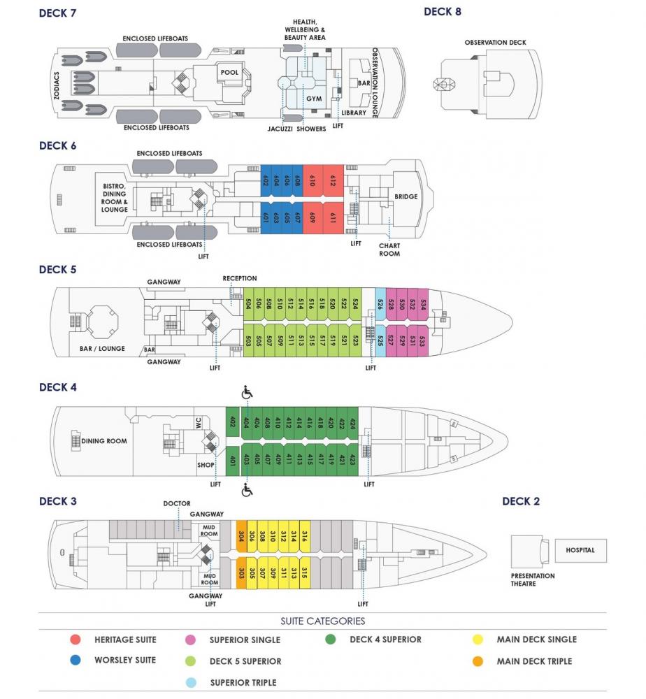 Heritage Adventurer Prices, Itineraries, Photos, Deck Plans, Cabins