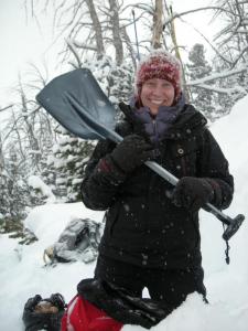 Kassi, all smiles in the snow